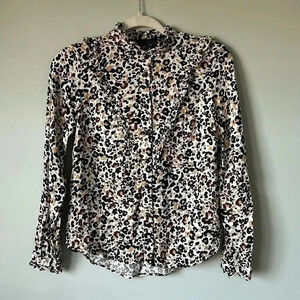 Anthropologie |  Maeve Katia Ruffled Buttondown